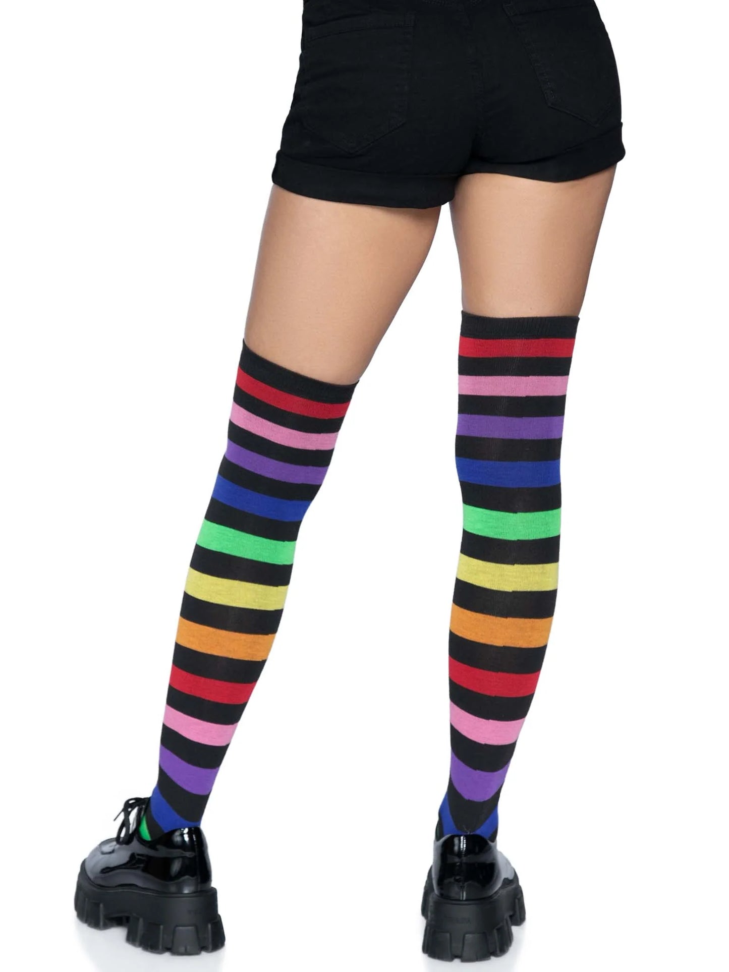 Aurora Rainbow Thigh High Socks