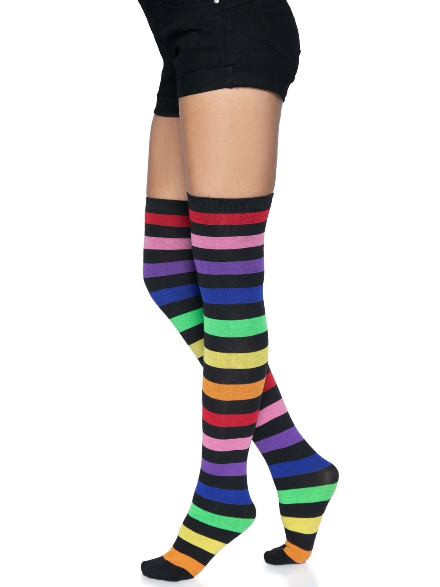 Aurora Rainbow Thigh High Socks