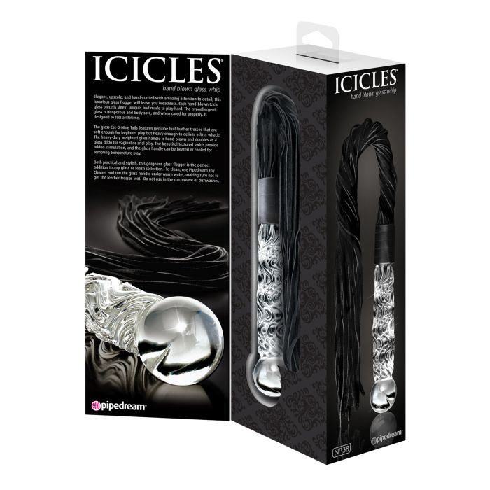 Icicles No. 38 Hand Blown Glass Handled Whip