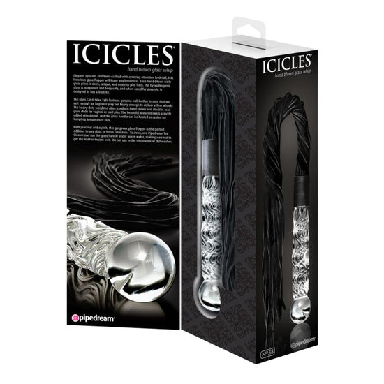 Icicles No. 38 Hand Blown Glass Handled Whip