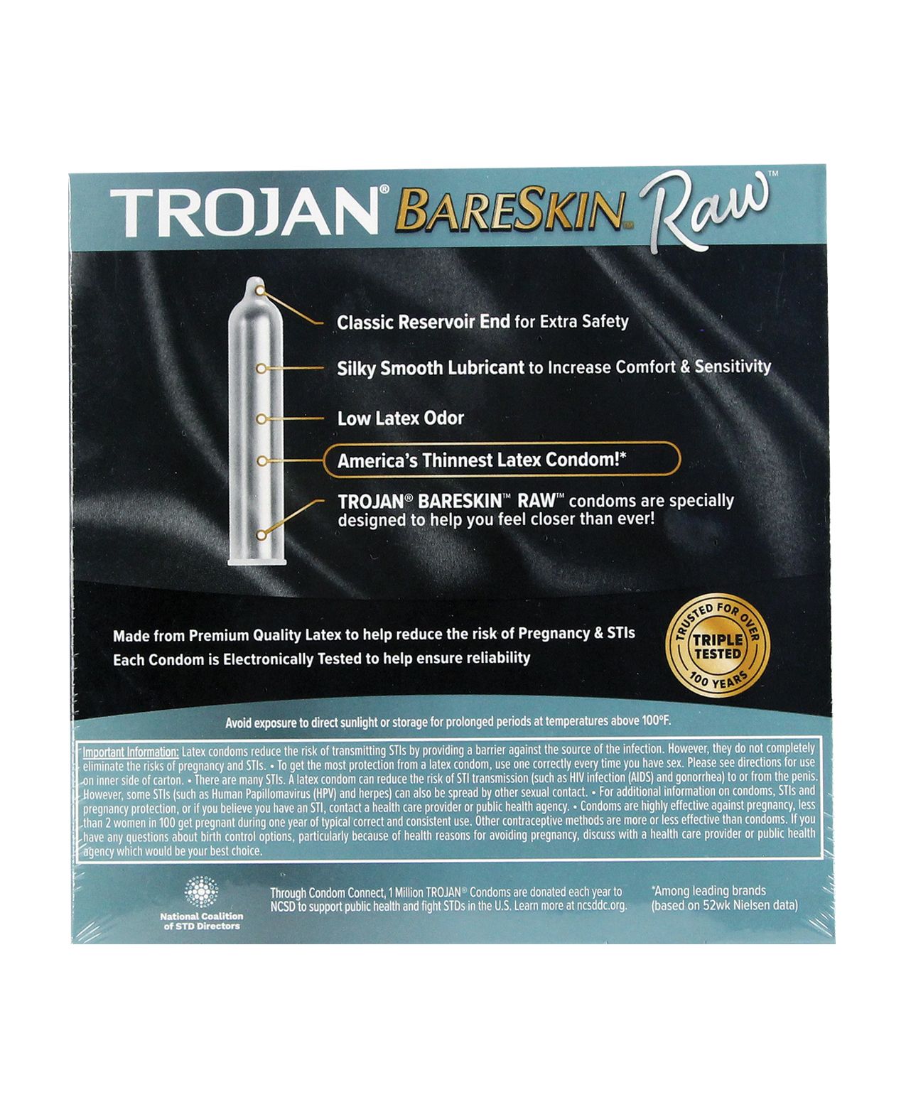 Trojan Bareskin Raw Condoms