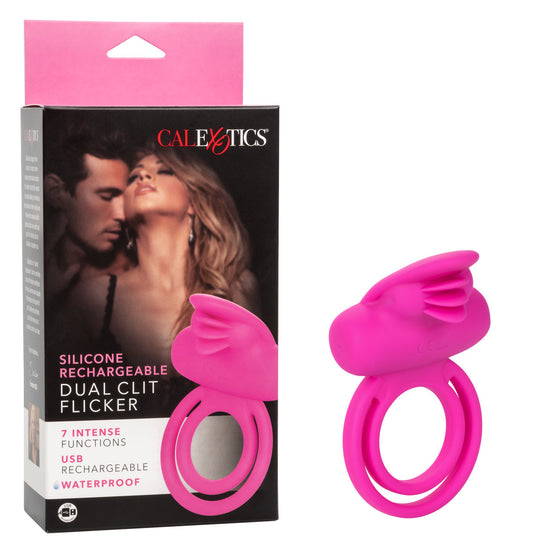 Silicone Rechargeable Dual Clit Flicker Enhancer