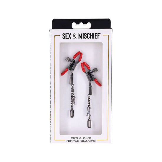 Sex & Mischief Ex's & Oh's Nipple Clamps