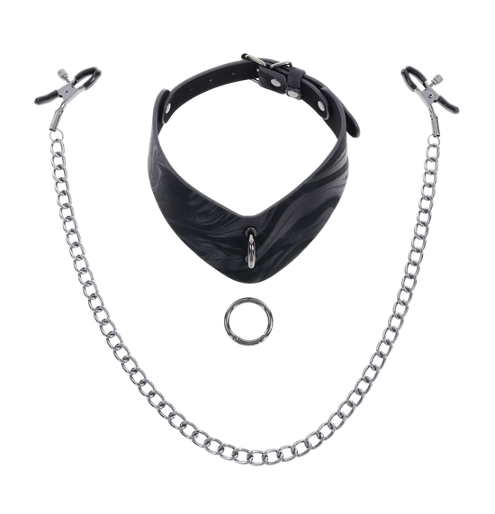 Velvet Noir Collar & Removable Clamps