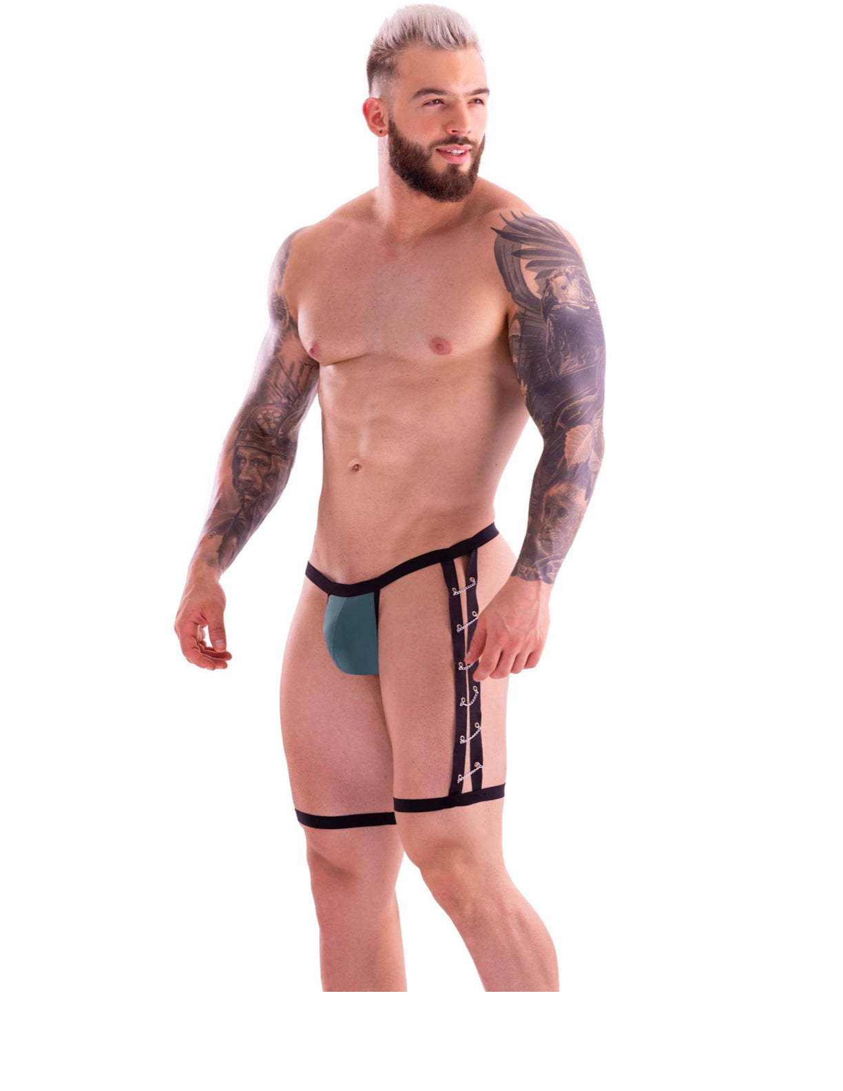 Mens Sling With Chained Garter