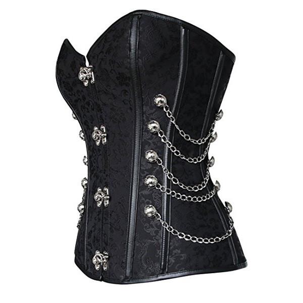 Victorian Steampunk Lace Up Brocade Corset