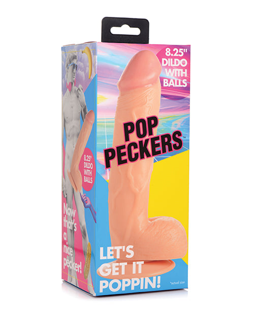 Pop Peckers 8.25" Dildo With Balls