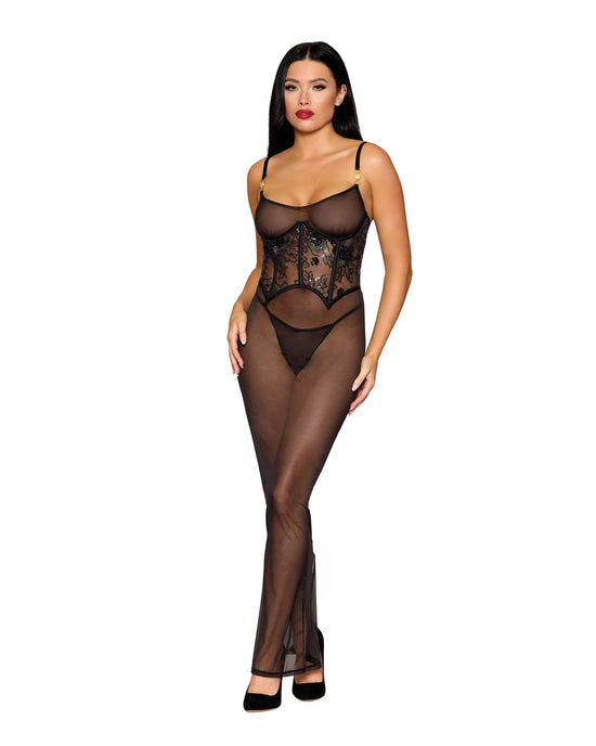 Midi Garter Chemise & G-String