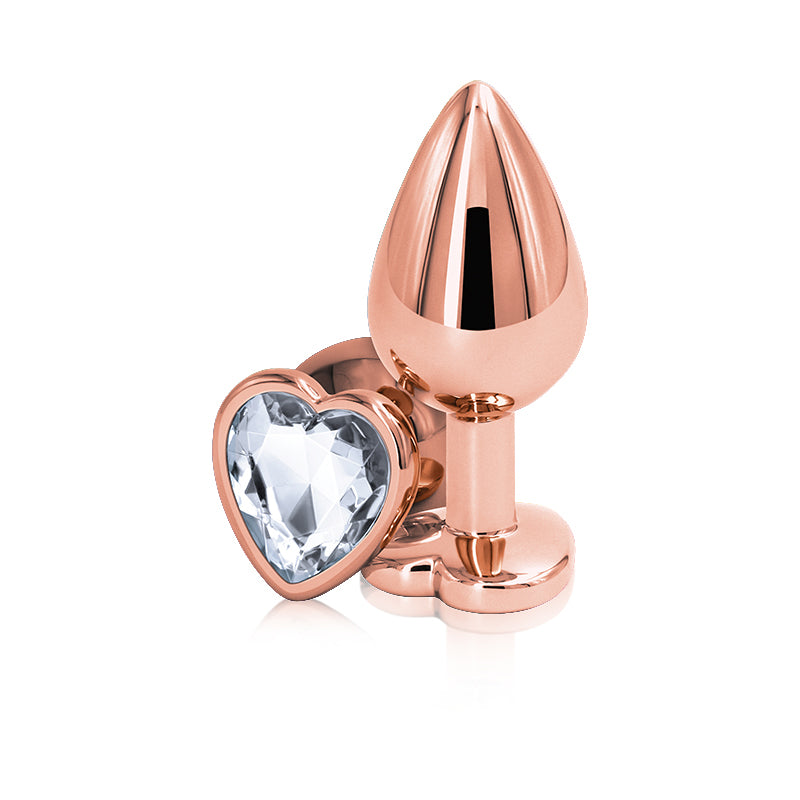 Rear Assets Rose Gold Heart Plug - Large