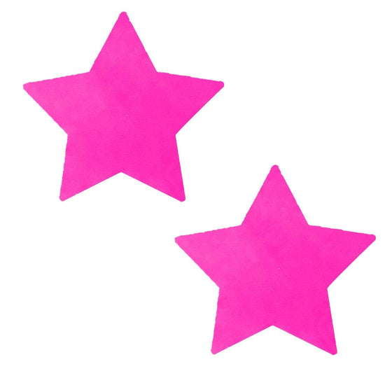 Neon Pink Blacklight Star Pasties