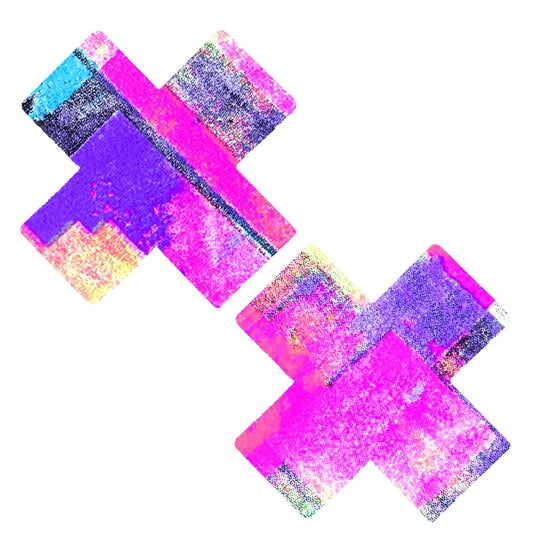 Neon Tetris Multicolor Blacklight X Factor Pasties