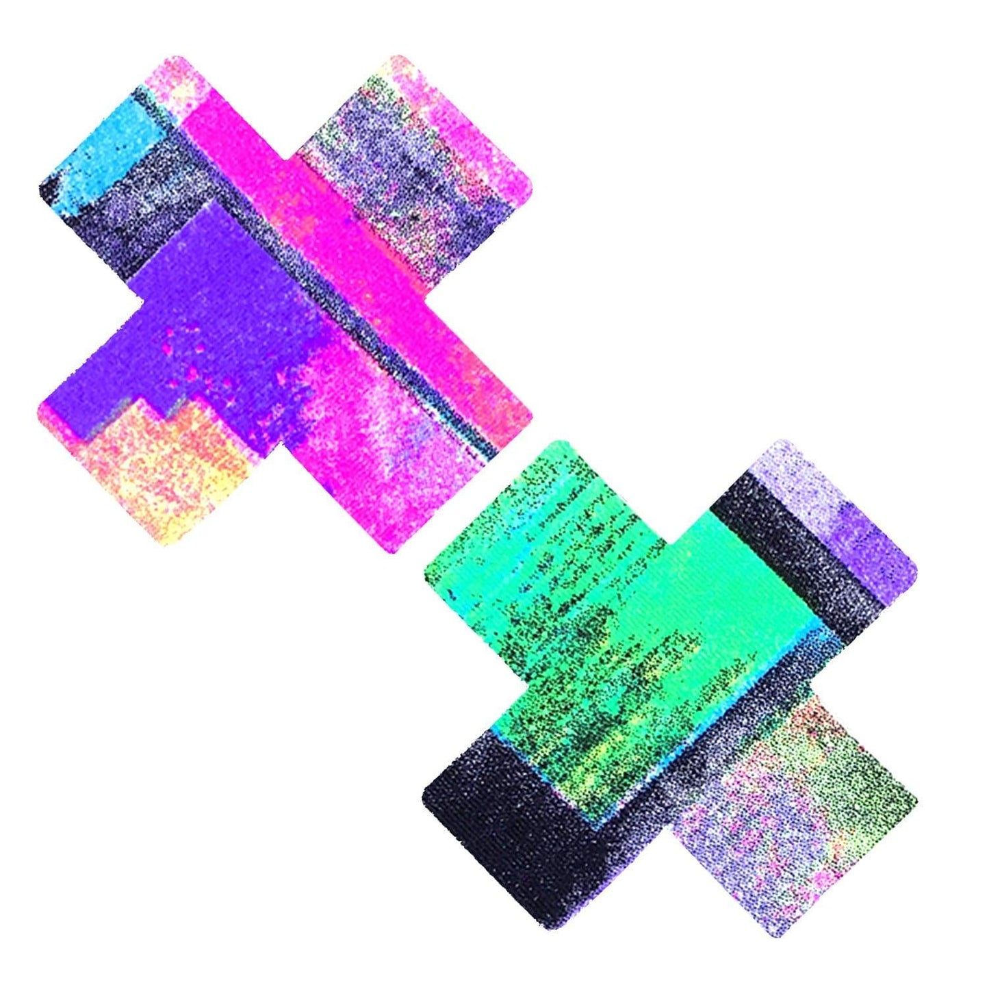 Neon Tetris Multicolor Blacklight X Factor Pasties