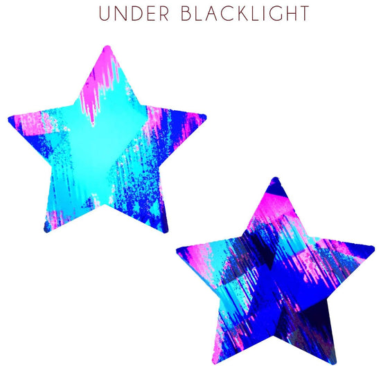 Block Party Multicolor Blacklight Starry Nights Pasties