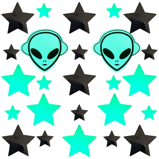 Glow Alien Sticker Top