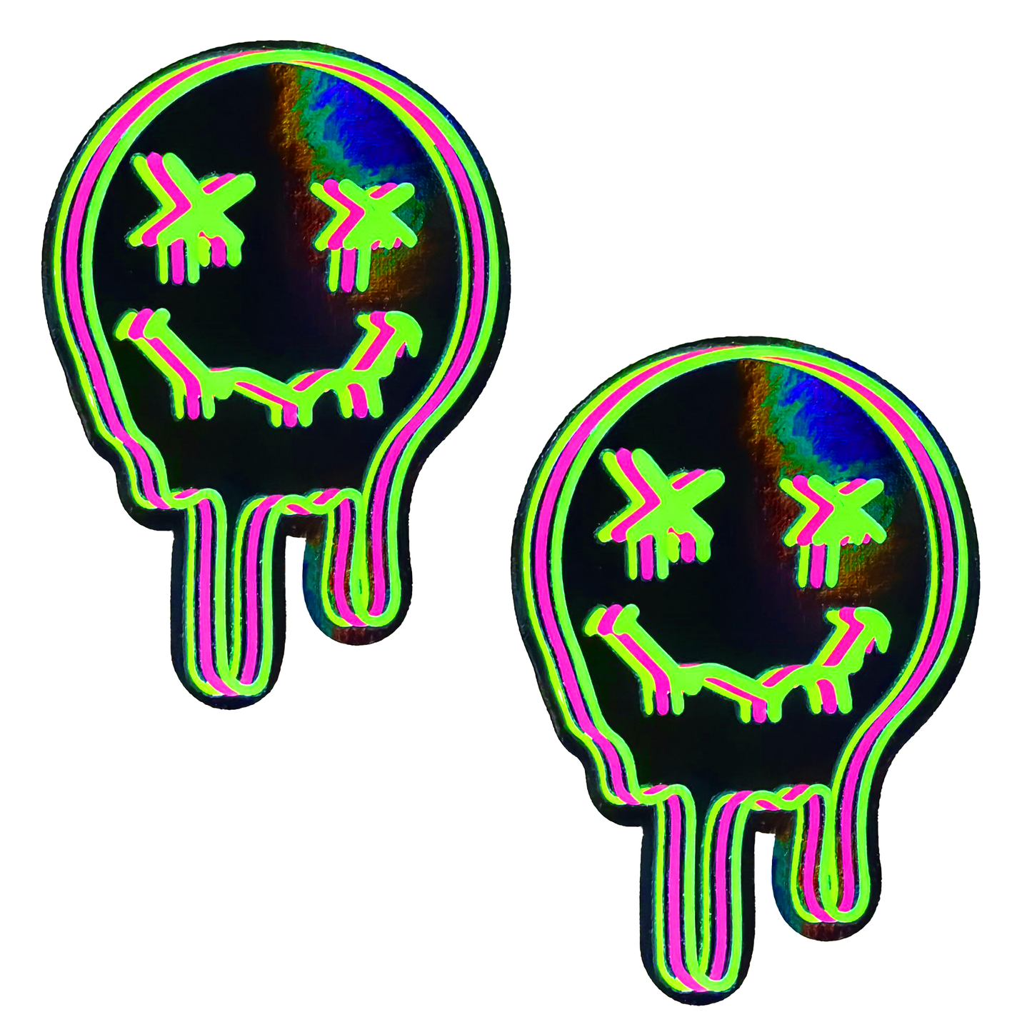 Super UV Trippy Face Neon Pasties