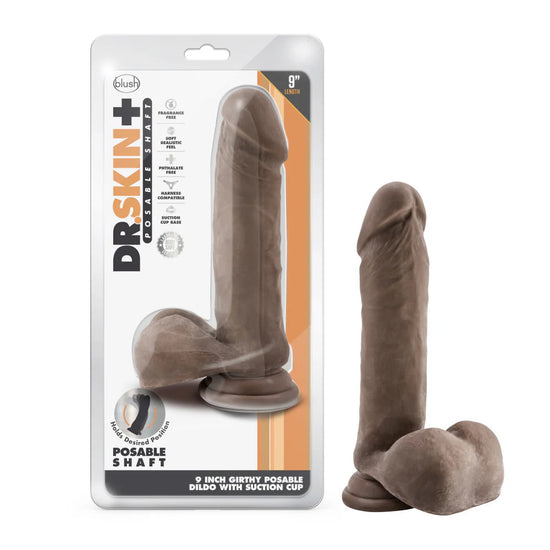 Dr. Skin Plus THICK Posable 9in Dildo