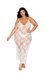 Plus Size Delicate Side Slit Gown