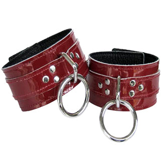 Leather Ankle Restraints With Fleece