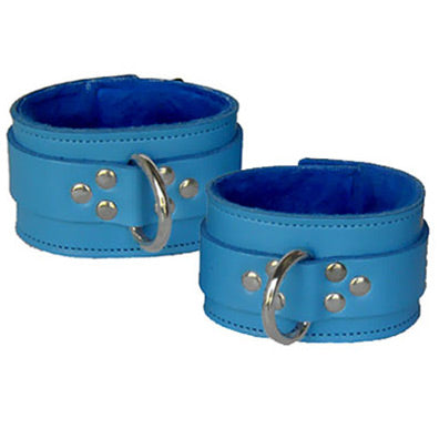 Leather Ankle Restraints With Fleece