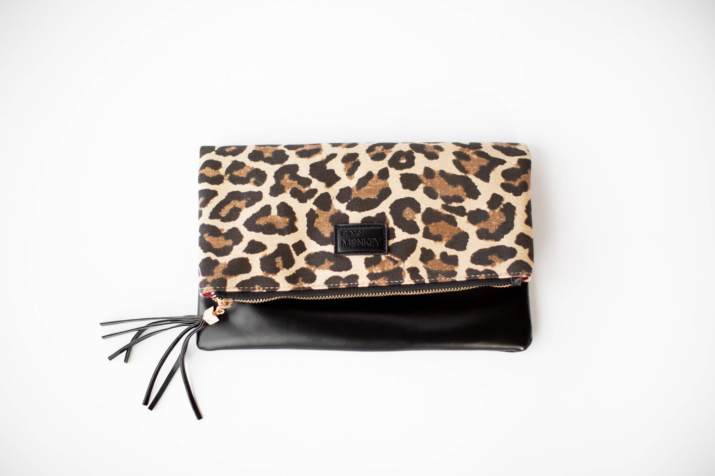 Load image into Gallery viewer, Fold Over Leopard Clutch
