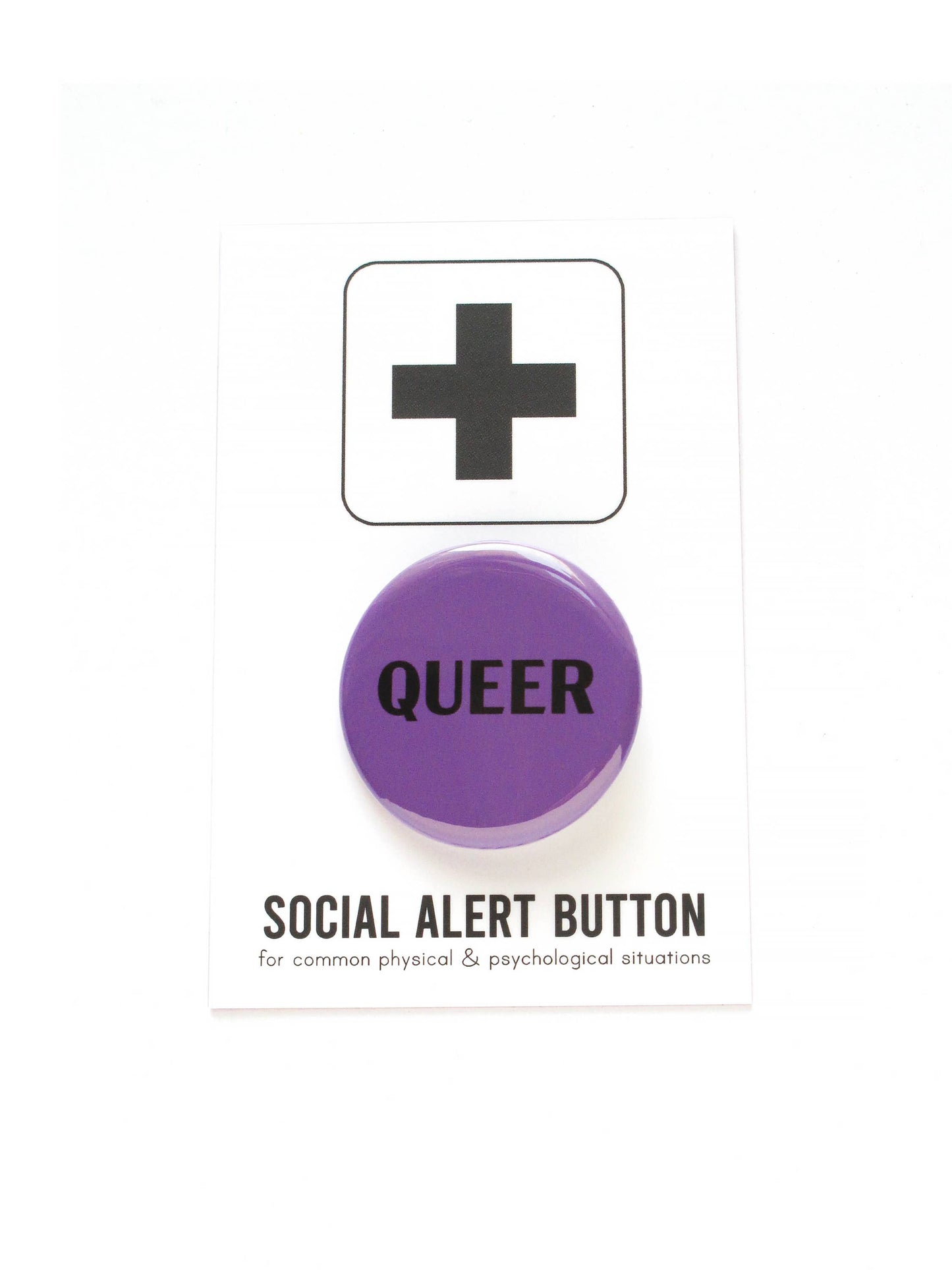 QUEER LGBTQ+ pinback button
