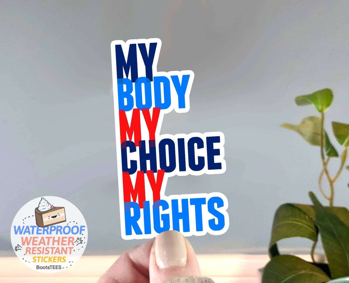 My Body My Choice Sticker, Womens Rights Roe V Wade Decal