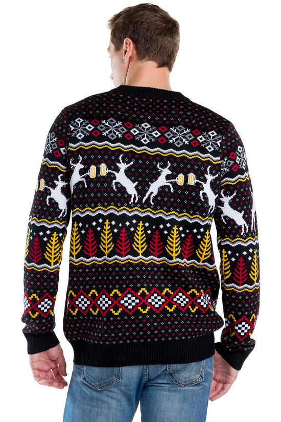 Men's Deer with Beer Christmas Sweater
