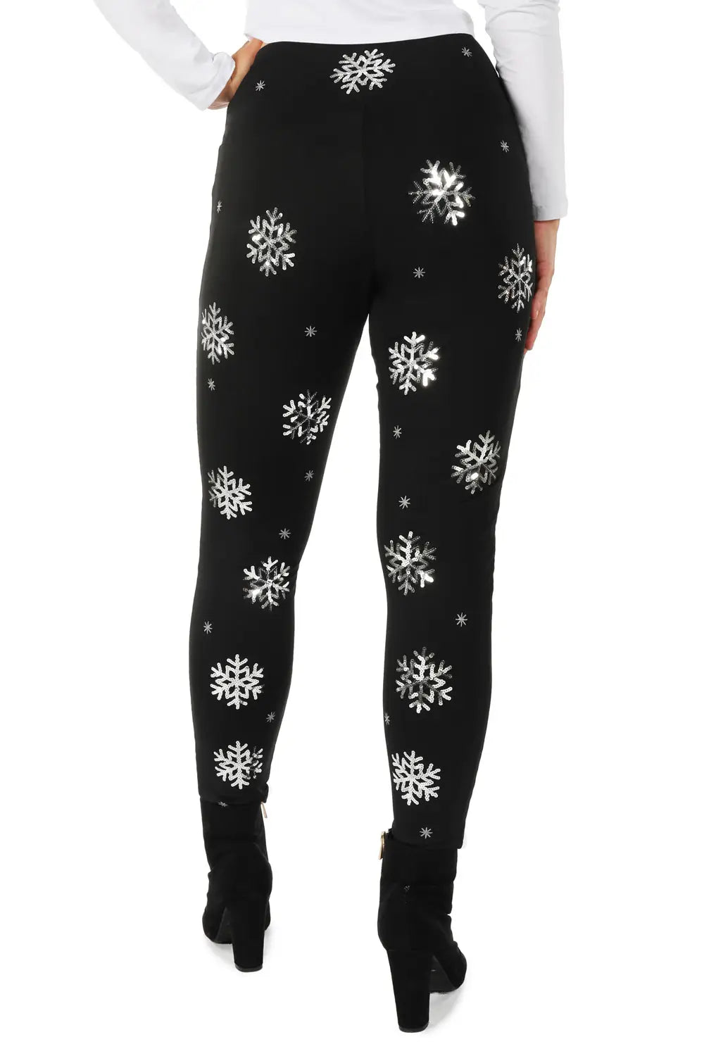 Sequined Snowflake Leggings