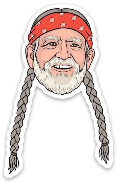 Willie Nelson Die Cut Sticker