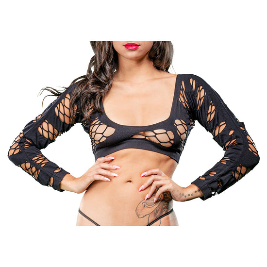 Wild Design Mesh Crotchless Leggings
