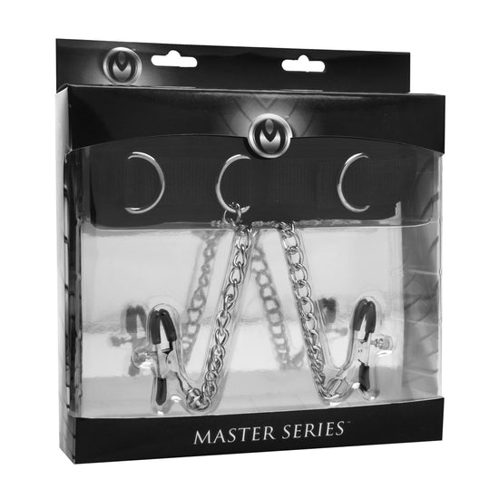 Master Series Submission Collar And Nipple Clamp Union