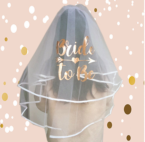 Bride to Be Luxury Veil - Rose Gold