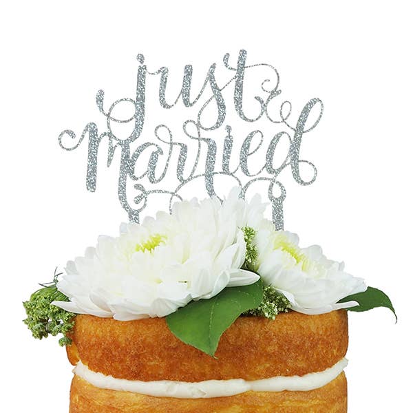 Load image into Gallery viewer, Just Married Wedding Cake Topper
