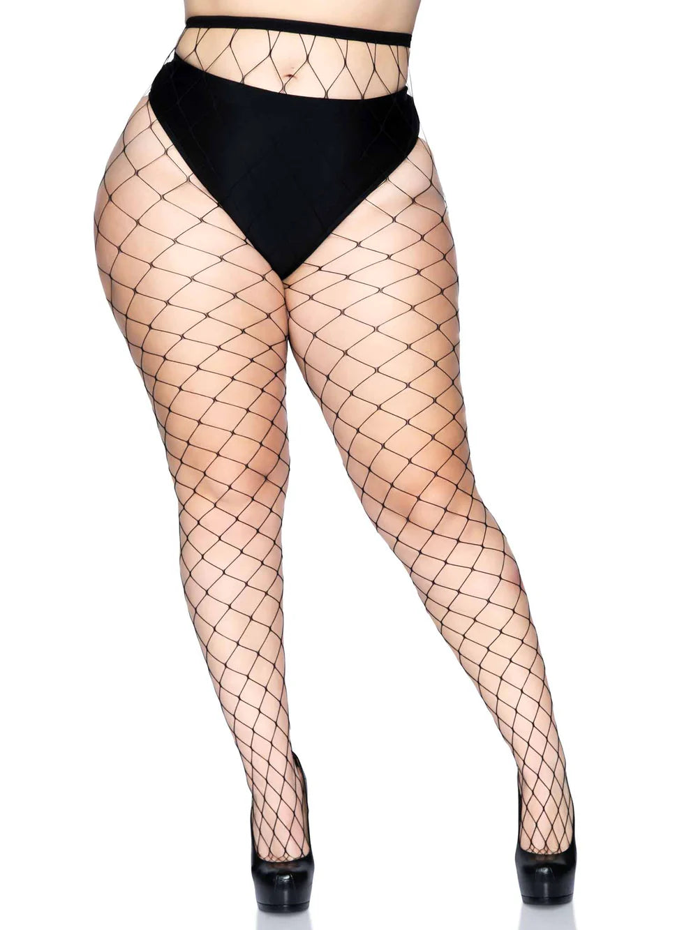 Load image into Gallery viewer, Isla Plus Size Fence Net Tights
