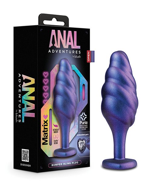 Load image into Gallery viewer, Anal Adventures Matrix Bumped Bling Plug
