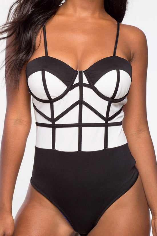 Oh Yes Fashion Color Block Bodysuit