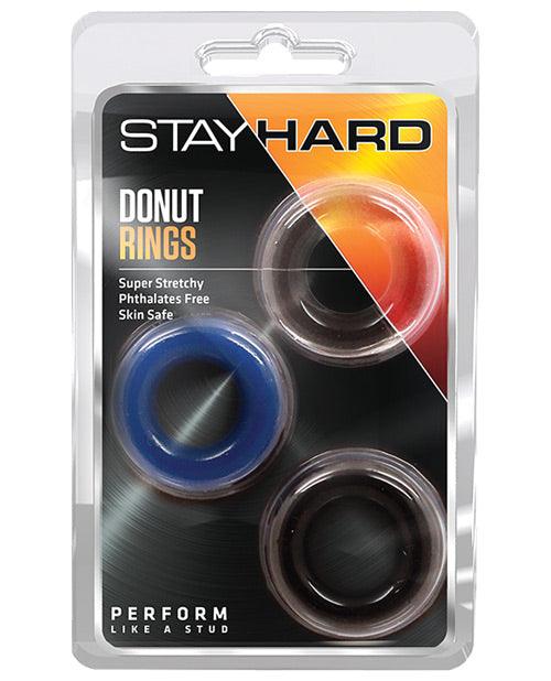 Stay Hard Donut Rings 3 Pack