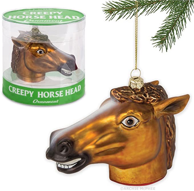 Load image into Gallery viewer, Creepy Horse Head Ornament
