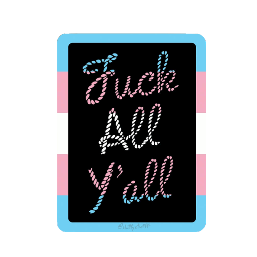 Fuck All Y'all Trans Pride Sticker