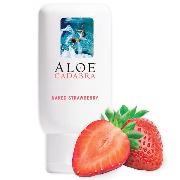 Load image into Gallery viewer, aloe cadabra organic flavored lube - naked strawberry
