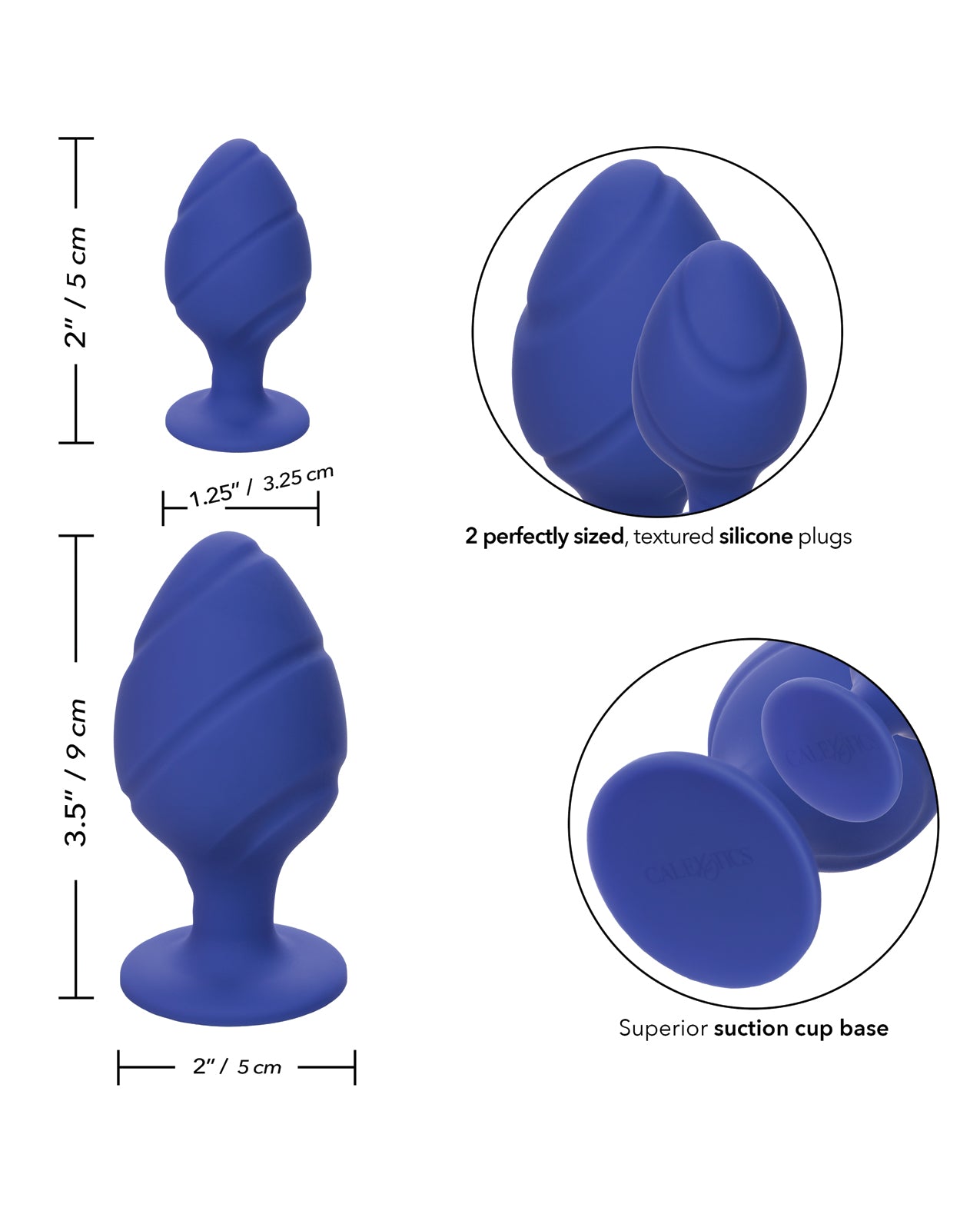 Cheeky Silicone Textured Anal Plug Set