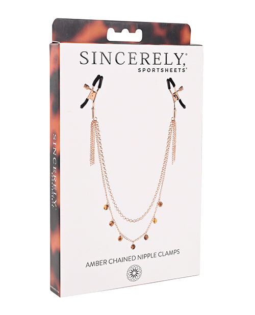 Sincerely Amber Chained Nipple Clamps