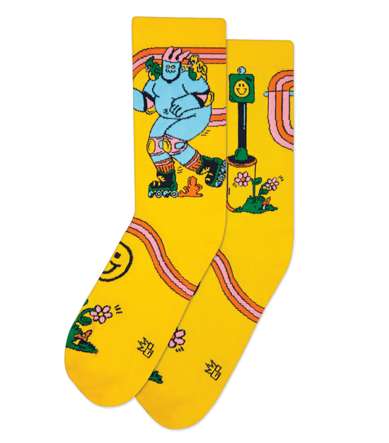 Load image into Gallery viewer, Skate Day Dress Crew Socks
