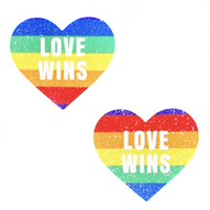 Love Wins Rainbow Glitter Nipple Cover Pasties