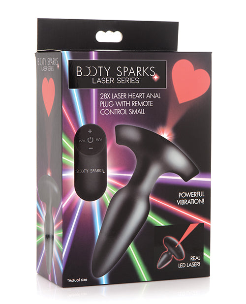 Booty Sparks Laser Heart Anal Plug With Remote - Small