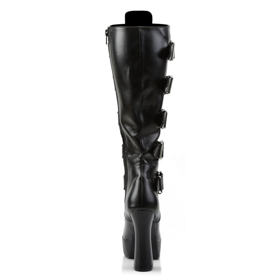 Pleaser USA Electra 2042 Platform Boot with 5 Buckle Detail & Full Inner Side Zipper