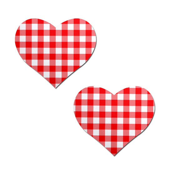 Red Gingham Heart Pasties