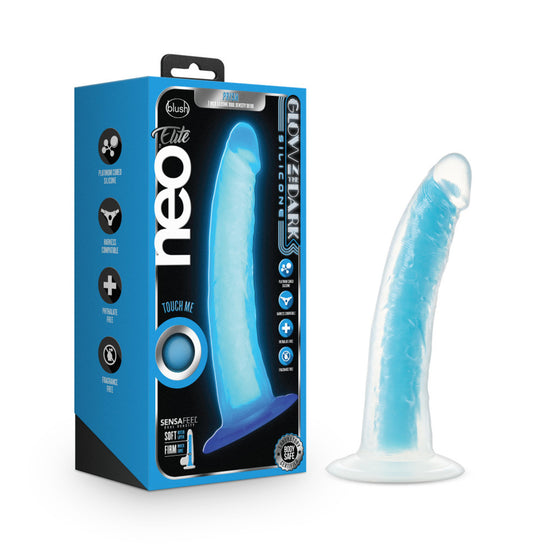 Neo Elite Glow 7.5" Cock with Suction Cup