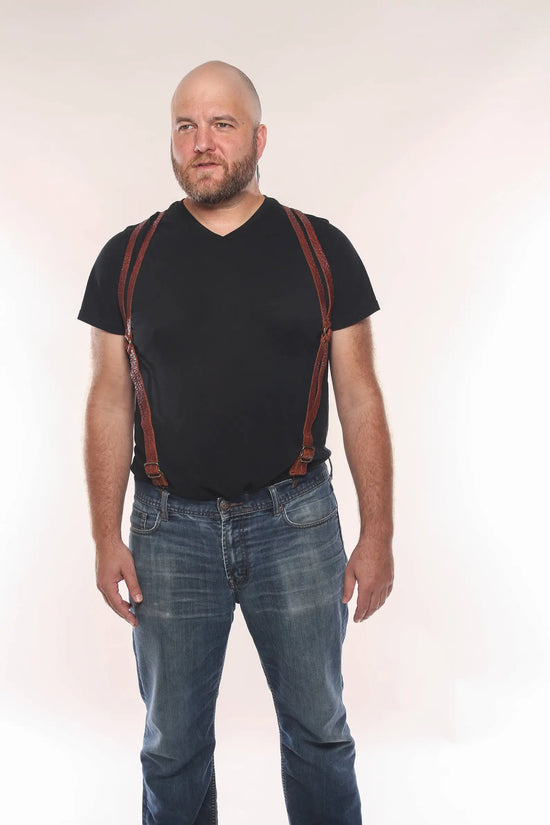 Load image into Gallery viewer, Martingale Leather Suspenders
