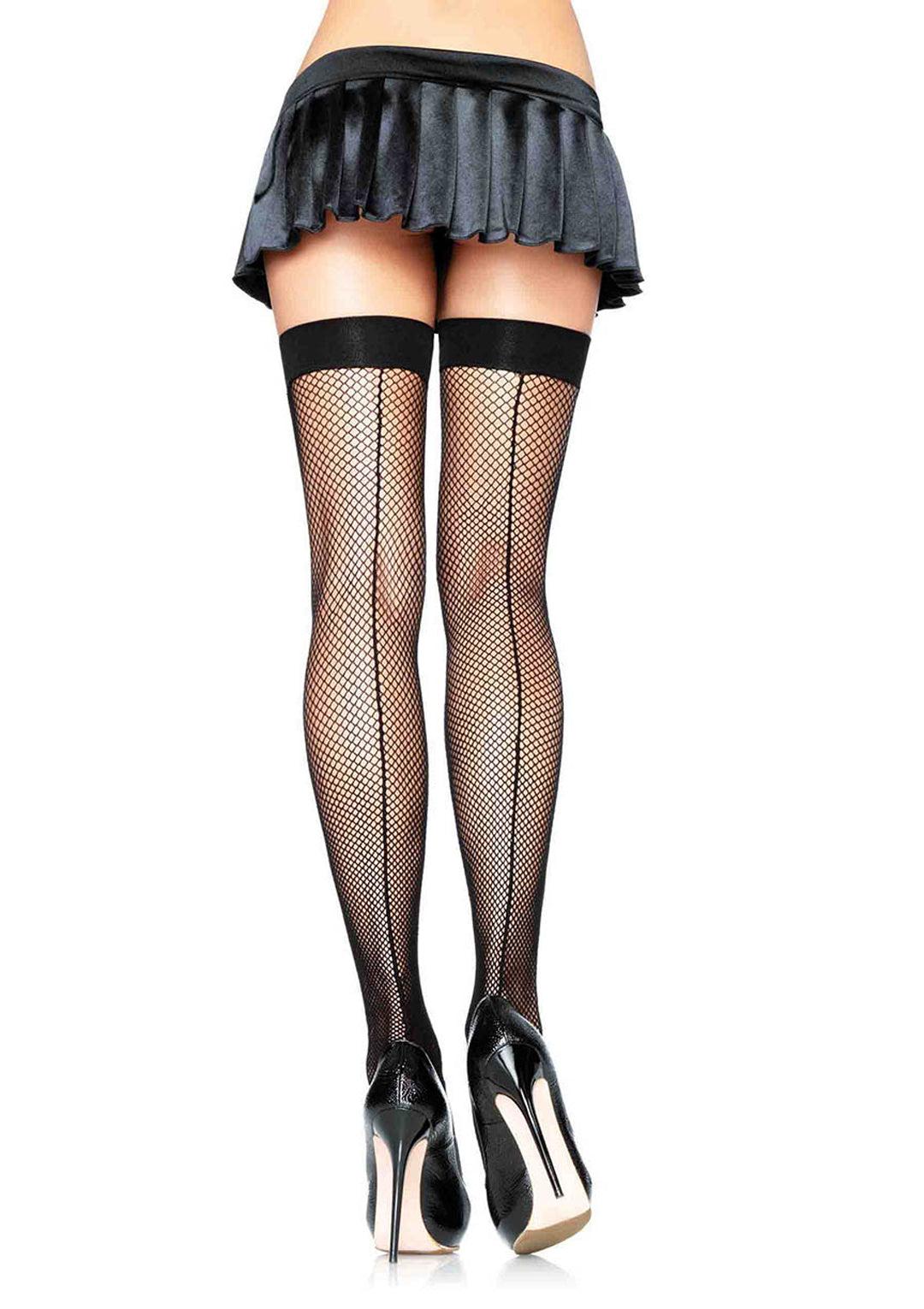Plus Size Fiona Fishnet Thigh Highs